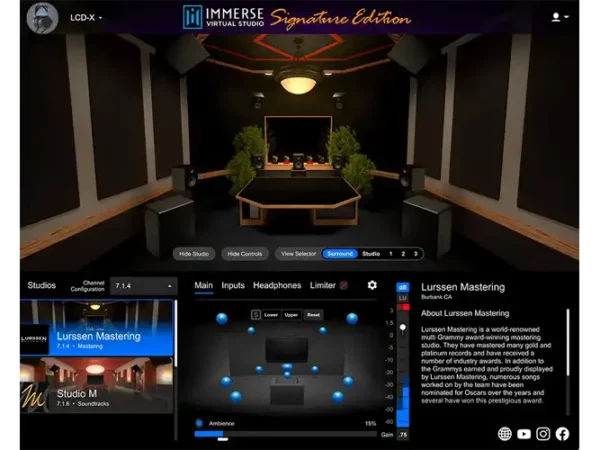 Embody Immerse Virtual Studio Signature Edition Lurssen Mastering 10 Year