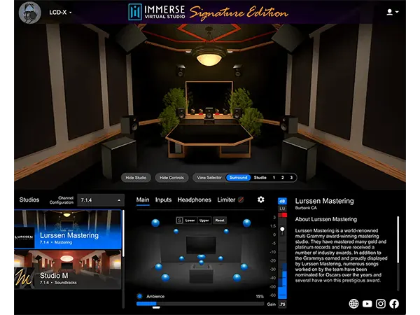 Embody Immerse Virtual Studio Signature Edition Lurssen Mastering 10 Year