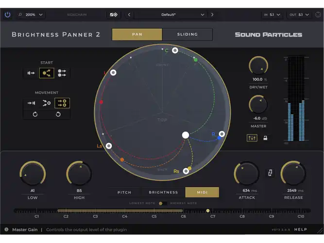 Sound Particles Brightness Panner 2