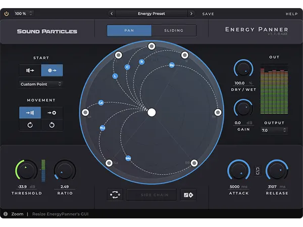 Sound Particles Energy Panner